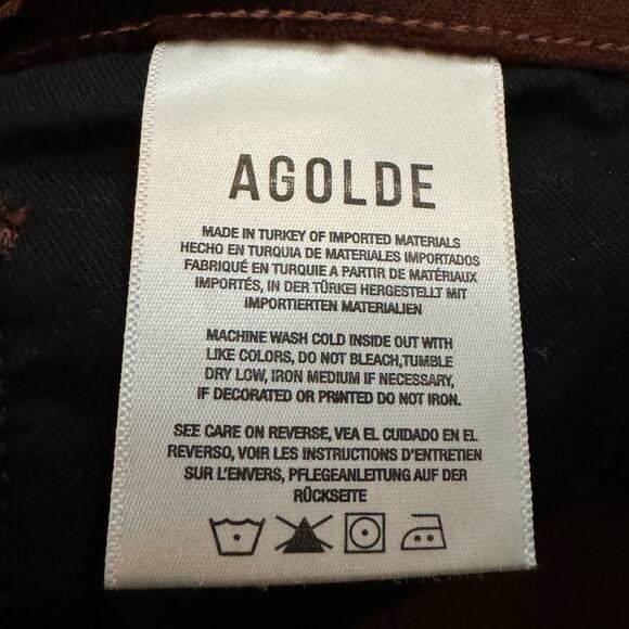 AGOLDE $238 Nico Velvet Boot Cut Pant in Choc.olate Milk Size 27 - Picture 8 of 10